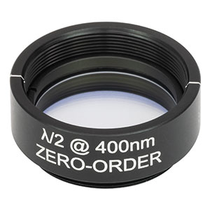 WPH10M-400 - Ø1in Zero-Order Half-Wave Plate, SM1-Threaded Mount, 400 nm