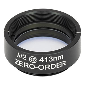 WPH10M-413 - Ø1in Zero-Order Half-Wave Plate, SM1-Threaded Mount, 413 nm