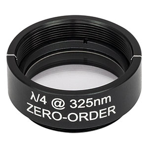 WPQ10M-325 - Ø1in Zero-Order Quarter-Wave Plate, SM1-Threaded Mount, 325 nm