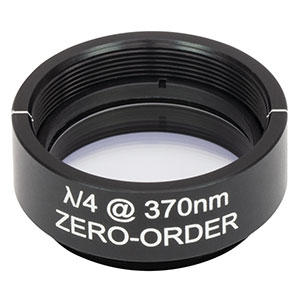 WPQ10M-370 - Ø1in Zero-Order Quarter-Wave Plate, SM1-Threaded Mount, 370 nm
