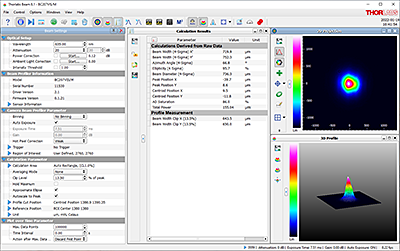 Beam Profiler General Window