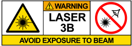 Class 3B Laser Sticker
