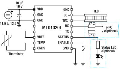 MTD1020T Typical Application