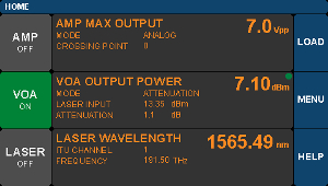 Optical Transmitter Main Menu