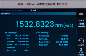 Wavelength Meter Statistics View