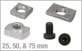 T-Nuts and Screws for 25 mm Rails